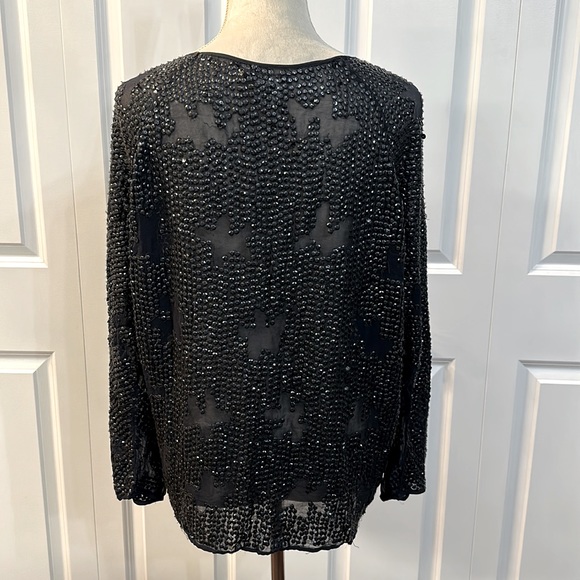 Beautiful long sleeves top, navy, used good condition, size 40, Gerard Darel - Picture 3 of 4